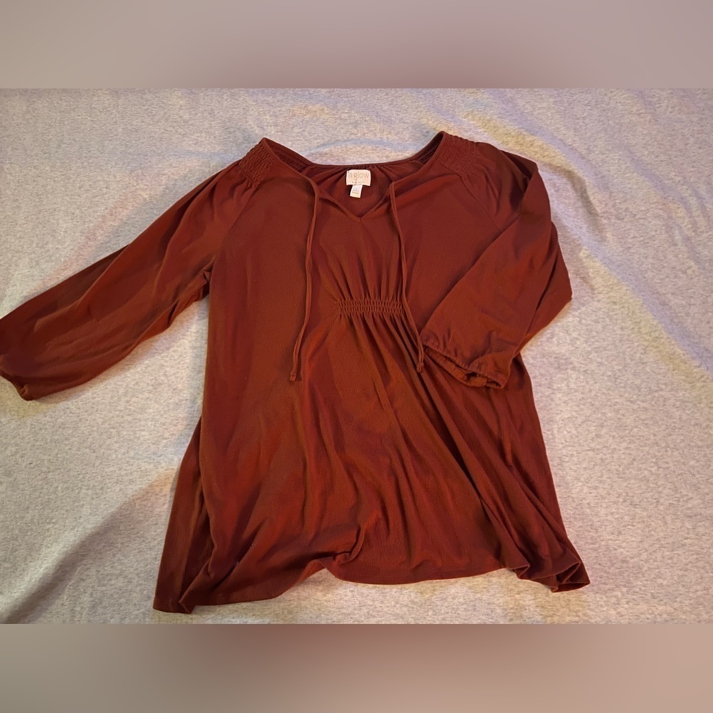MATERNITY- A Glow | burnt orange tunic | women L